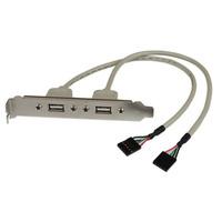StarTech.com USBPLATE 2 Port USB A Female Slot Plate Adapter