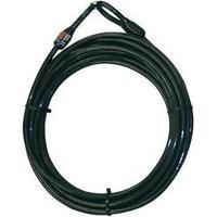 Steel cable lock Security Plus 0289 Black Padlock loops