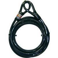 Steel cable lock Security Plus 0290 Black Padlock loops