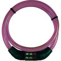 Steel cable lock Security Plus CSL80Pink Pink Symbol combination lock