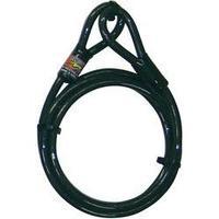 Steel cable lock Security Plus 0291 Black Padlock loops
