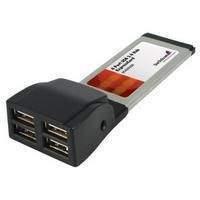 StarTech 4 Port ExpressCard USB 2.0 Hub Card - USB Adaptor Card - ExpressCard/34 - USB Hi-Speed USB - 4 ports - silver