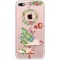 succulent plants pattern case flower soft tpu for apple iphone 7 plus  ...