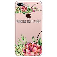 Succulent Plants Pattern Case Back Cover Case Flower Soft TPU for Apple iPhone 7 Plus iPhone 7 iPhone 6s Plus 6 Plus iPhone 6s 6 iPhone 5 iphone 4