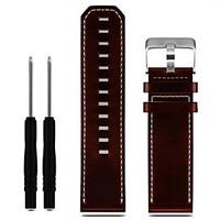 Superior Luxury Leather Strap Replacement Watch Band With Tools For Garmin Fenix 3