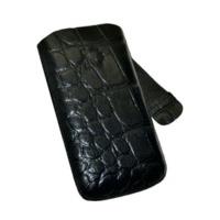 SunCase Leather Case Croco Black (Nokia Asha 309)