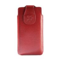 SunCase Mobile Phone Case Full Grain Red (HTC One SV)