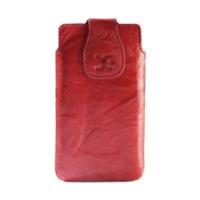 SunCase Leather Etui Wash Red (Sony Xperia Z1)