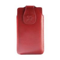 SunCase Mobile Phone Case Full Grain Red (HTC One mini)