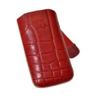 SunCase Leather Case Croco Red (Nokia Asha 309)