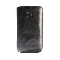 SunCase Leather Case Wash Black (Alcatel One Touch 903D)