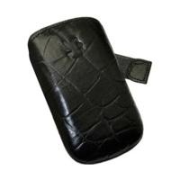SunCase Leather Case Croco Black (BlackBerry Bold 9790)