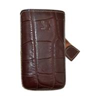 suncase mobile bag croco brown sony xperia go