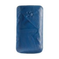 suncase leather case wash blue nokia lumia 610