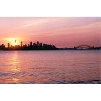 sunset sailing on sydney harbour