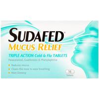 Sudafed Mucus Relief Tablets 16