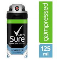 Sure Men Motionsense Invisible Ice Fresh Compressed Antiperspirant Spray - Pack of 125ml