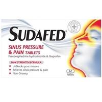 sudafed sinus and pain