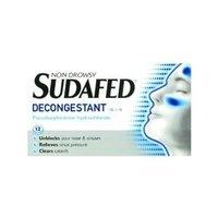 Sudafed Decongestant Tablets 60mg X 12