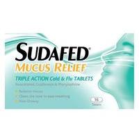 Sudafed mucus relief triple action tablets