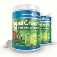 SuperGreens Powder with 17 Super Fruits & Vegetables 2 x 500g Tubs with Scoop