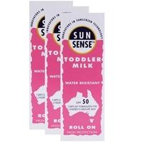 Sunsense Toddler Milk Roll On Triple Pack