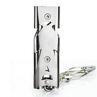 survival whistle hiking camping travel outdoor whistle stainless silve ...