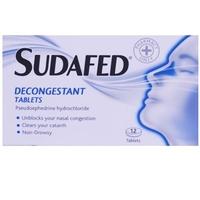 Sudafed Decongestant Tablets