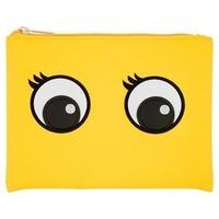 Superdrug Googly Eyes Flat Pouch Purse Yellow