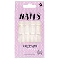 Superdrug Nails Short Stiletto Bare, Clear