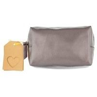 Superdrug Metallic Cube Pouch Pewter