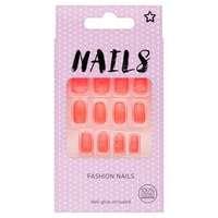 superdrug short oval fake nails orange orange