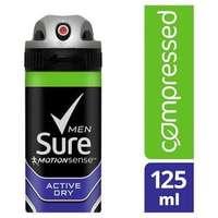 sure men active aerosol deodorant compressed 125ml