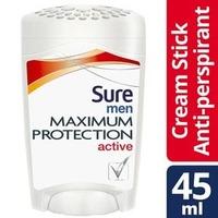 Sure Men Maximum Protection Active Cream Deodorant 45ml