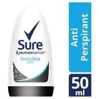 sure women crystal invisible aqua roll on deodorant 50ml