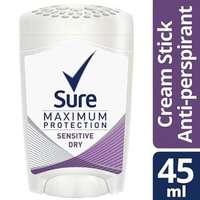 Sure Women Maximum Protection Sensitive Cream Deodorant 45ml