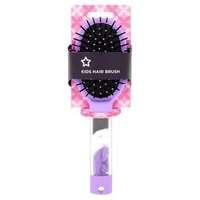 Superdrug Kids Purple Hair Brush With Hair Bands