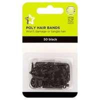 Superdrug Poly Hair Bands Black x50