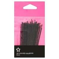 Superdrug 6.3cm Hairpins Waved 40 PCS Brown/Black