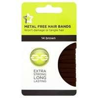 Superdrug Hair Bands Brown Large x14