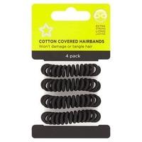 superdrug mid spiral cotton hair bands 4 piece