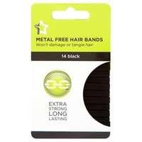 superdrug metal free hair bands black x 14