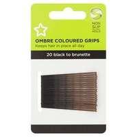 superdrug mid 20 piece two toned hair grips dark