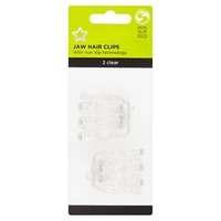 Superdrug Mid Clear Jaw Hair Clips 2 Pack