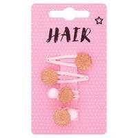 Superdrug Stone Pink Hair Clips & Elastics 4 pack