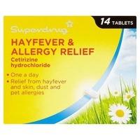 Superdrug Hayfever & Allergy Relief Cetirizine Tablets 14s