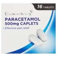 Superdrug Paracetamol 500mg Caplets 16s