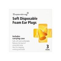 Superdrug Soft Foam Ear Plugs 3 Pairs