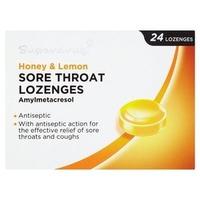 Superdrug Honey & Lemon Sore Throat Lozenges 24s