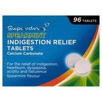 Superdrug Indigestion Spearmint 96 Tablets